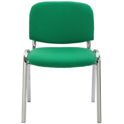 Sedia da visita Ken C in tessuto verde