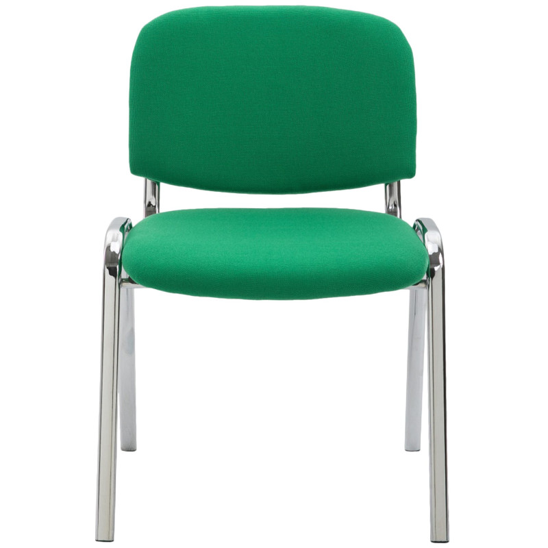 Sedia da visita Ken C in tessuto verde