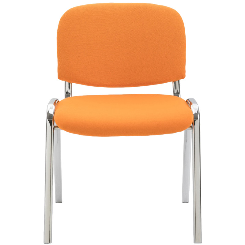 Sedia da visita Ken C in tessuto arancione