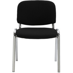 Chaise visiteur Ken C en tissu noir