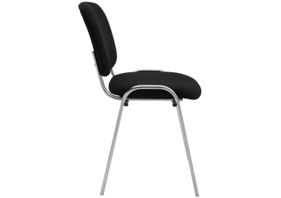Chaise visiteur Ken C en tissu noir