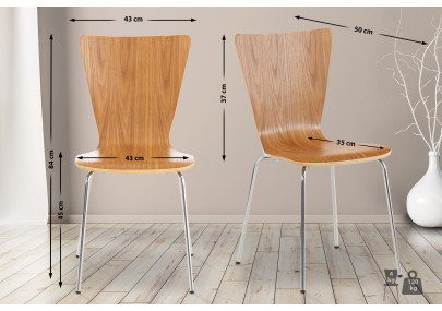 Chaise visiteur en chêne Aaron