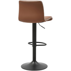 Tabouret de bar Henchy, similicuir, marron