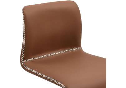 Tabouret de bar Henchy, simili cuir marron
