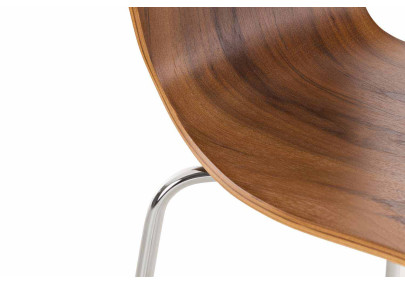 Lot de 2 chaises visiteurs Aaron en noyer