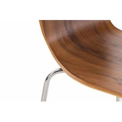 Lotto di 2 sedie visitatore Aaron in noce