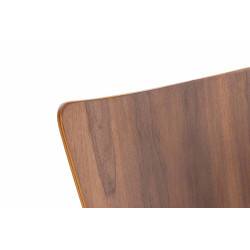 Lotto di 2 sedie visitatore Aaron in noce