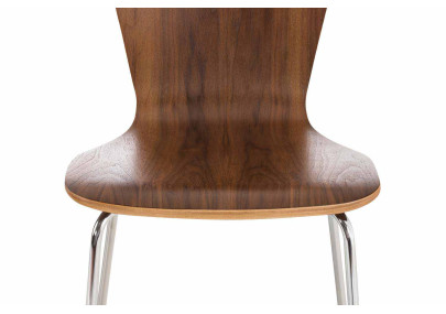 Lot de 2 chaises visiteurs Aaron en noyer