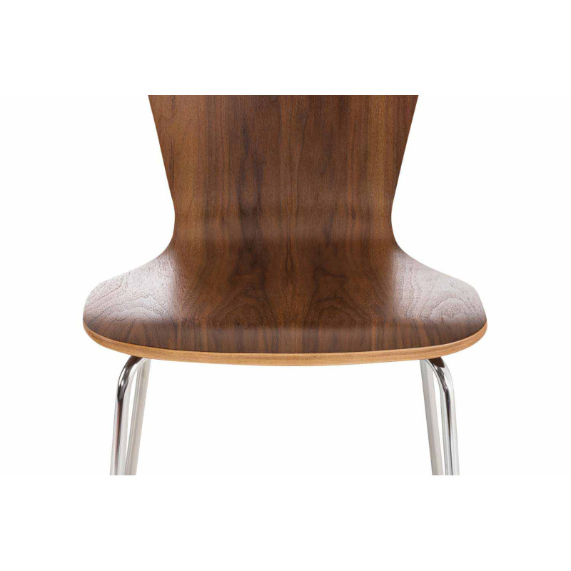 Lotto di 2 sedie visitatore Aaron in noce