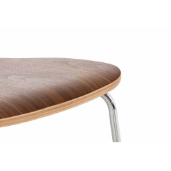 Lotto di 2 sedie visitatore Aaron in noce