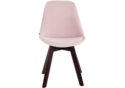 Chaise visiteur Borneo V2 velours noyer rose