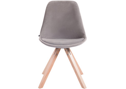Chaise visiteur Toulouse velours Square gris natura