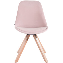 Chaise visiteur Toulouse velours Square rose natura