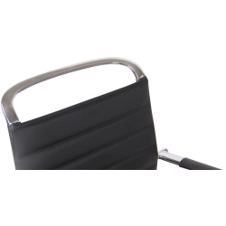 Chaise visiteur Balve simili cuir noir