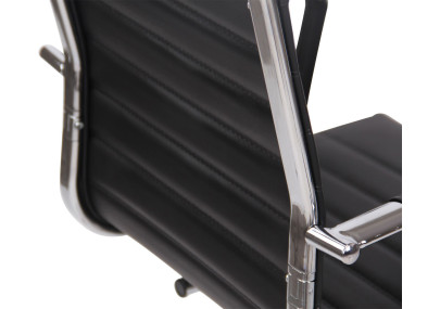 Chaise visiteur Balve simili cuir noir