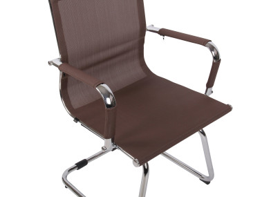 Chaise visiteur Barnet Mesh marron