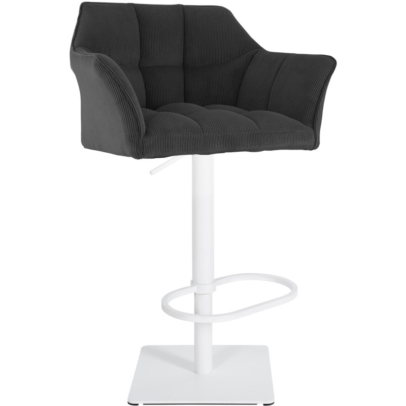 Tabouret de bar Damaso W Cord gris foncé