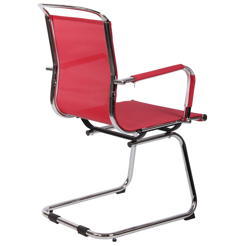 Chaise visiteur Barnet Mesh rouge