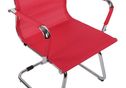 Sedia da visita Barnet Mesh rossa