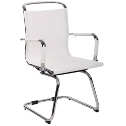 Silla de visita Barnet Mesh blanca