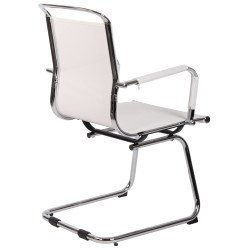 Chaise visiteur Barnet Mesh blanche