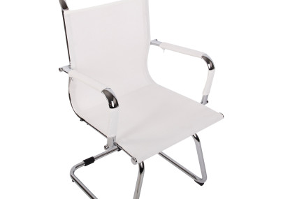 Chaise visiteur Barnet Mesh blanche
