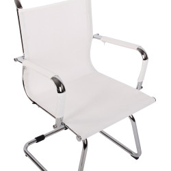 Chaise visiteur Barnet Mesh blanche