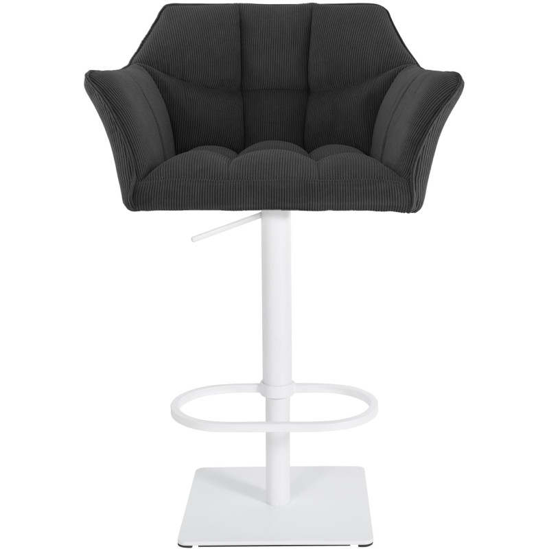Tabouret de bar Damaso W Cord gris foncé