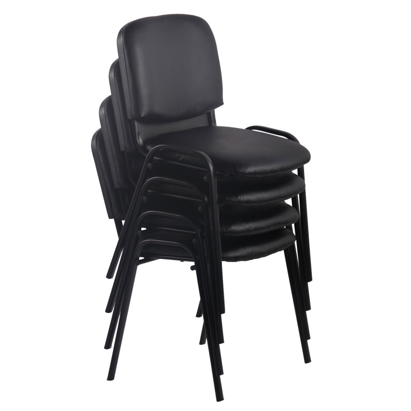 **Italiano:** Lotta di 4 sedie per visitatori Ken in ecopelle arancione