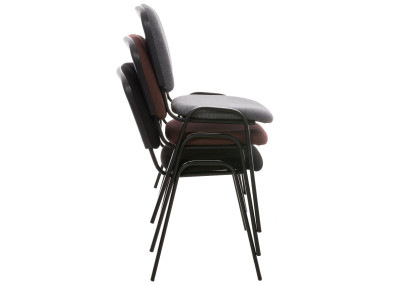 Lot de 4 chaises visiteurs Ken tissu crème