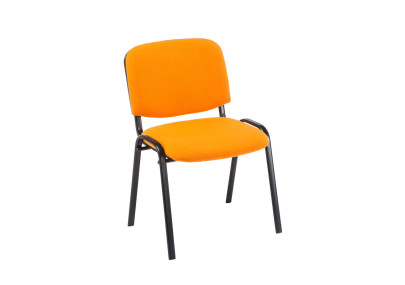 Lot de 4 chaises visiteurs Ken tissu orange