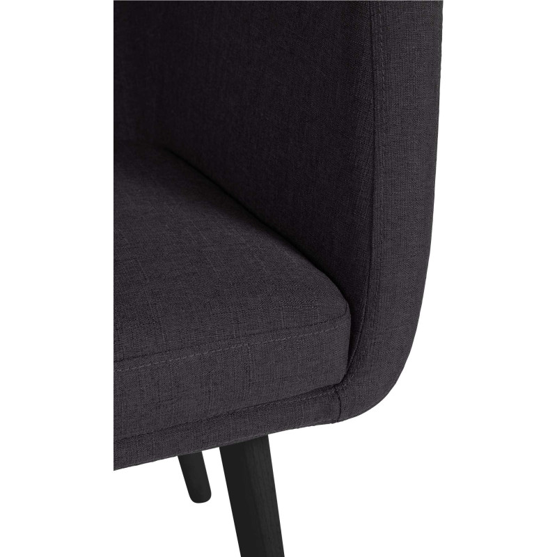 Chaise visiteur Utrecht tissu noir noir