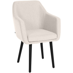 Silla de visita Utrecht tela negro crema