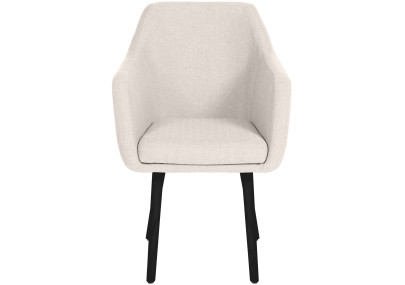 Silla de visita Utrecht tela negro crema