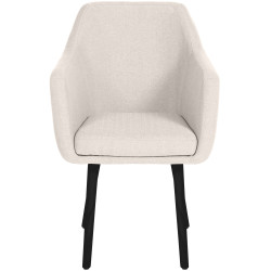 Silla de visita Utrecht tela negro crema