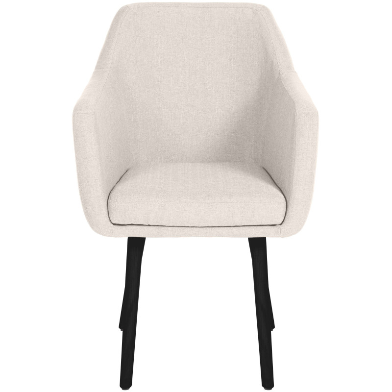 Silla de visita Utrecht tela negro crema