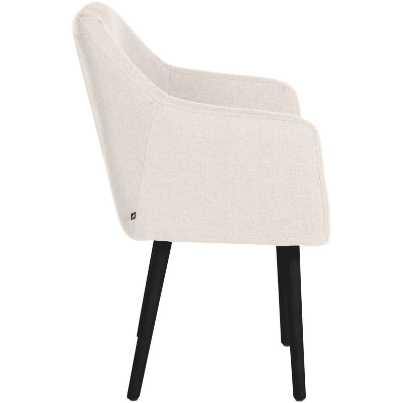 Silla de visita Utrecht tela negro crema