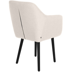 Silla de visita Utrecht tela negro crema