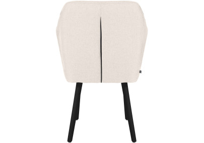 Silla de visita Utrecht tela negro crema