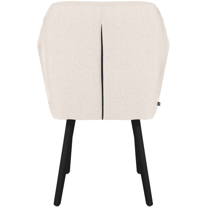 Silla de visita Utrecht tela negro crema