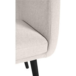 Silla de visita Utrecht tela negro crema