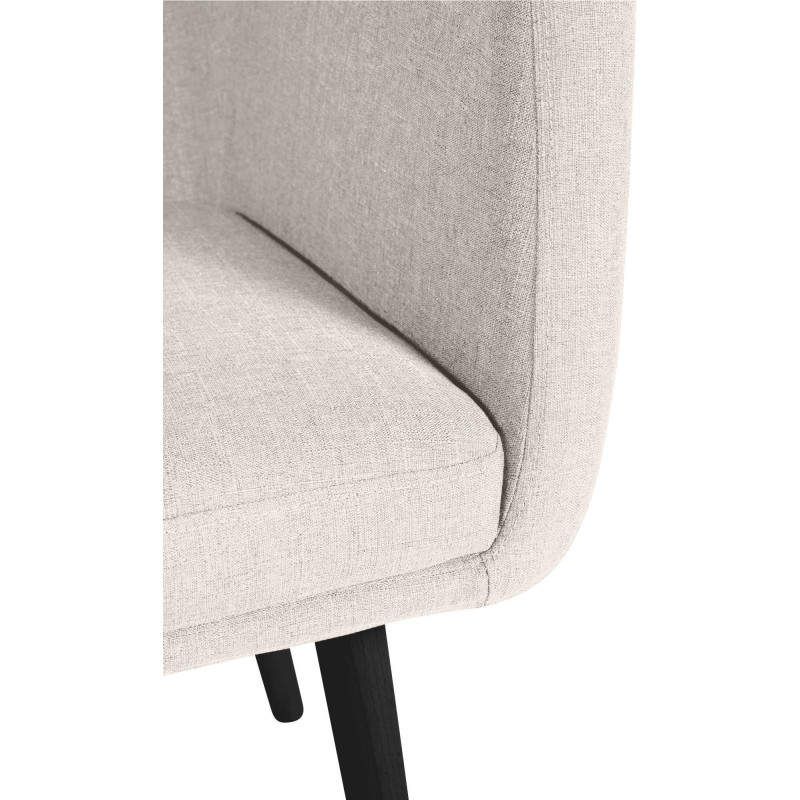 Silla de visita Utrecht tela negro crema