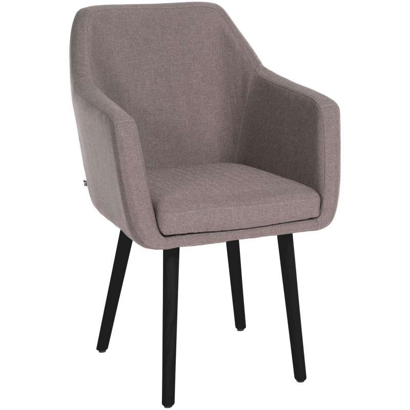 Sedia da visita Utrecht tessuto nero tortora