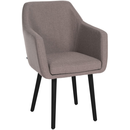 Sedia da visita Utrecht tessuto nero tortora