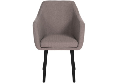 Chaise visiteur Utrecht tissu noir taupe