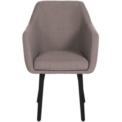 Sedia da visita Utrecht tessuto nero tortora