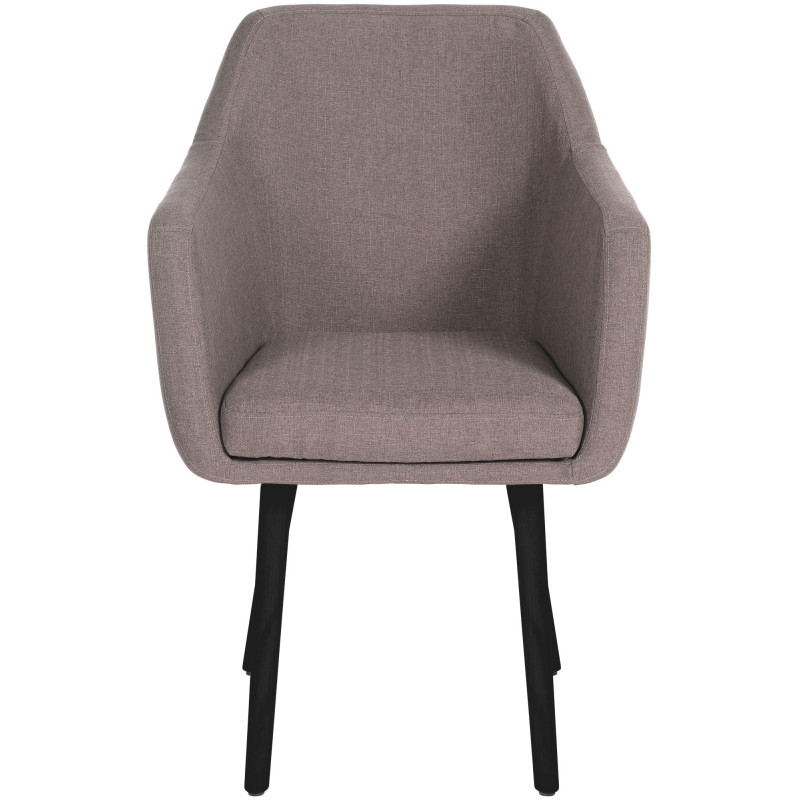 Sedia da visita Utrecht tessuto nero tortora