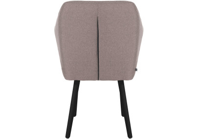 Chaise visiteur Utrecht tissu noir taupe