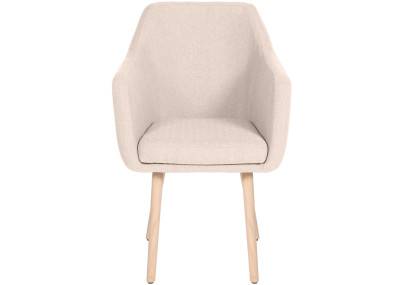 Chaise visiteur Utrecht en tissu beige natura