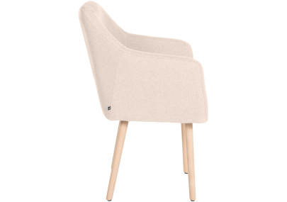 Chaise visiteur Utrecht en tissu beige natura